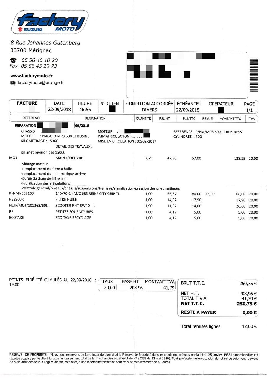 Photo PIAGGIO MP3 500 LT