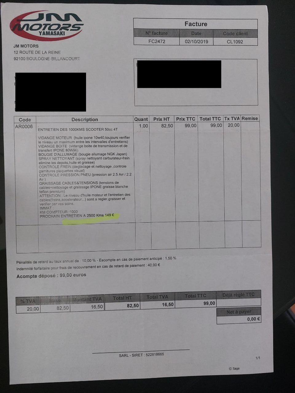 Photo JM MOTORS MILANO 50