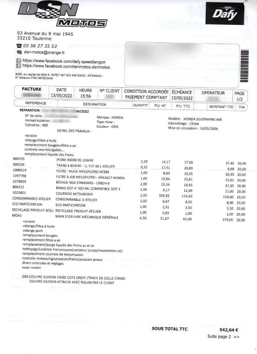 Photo HONDA SILVERWING 400