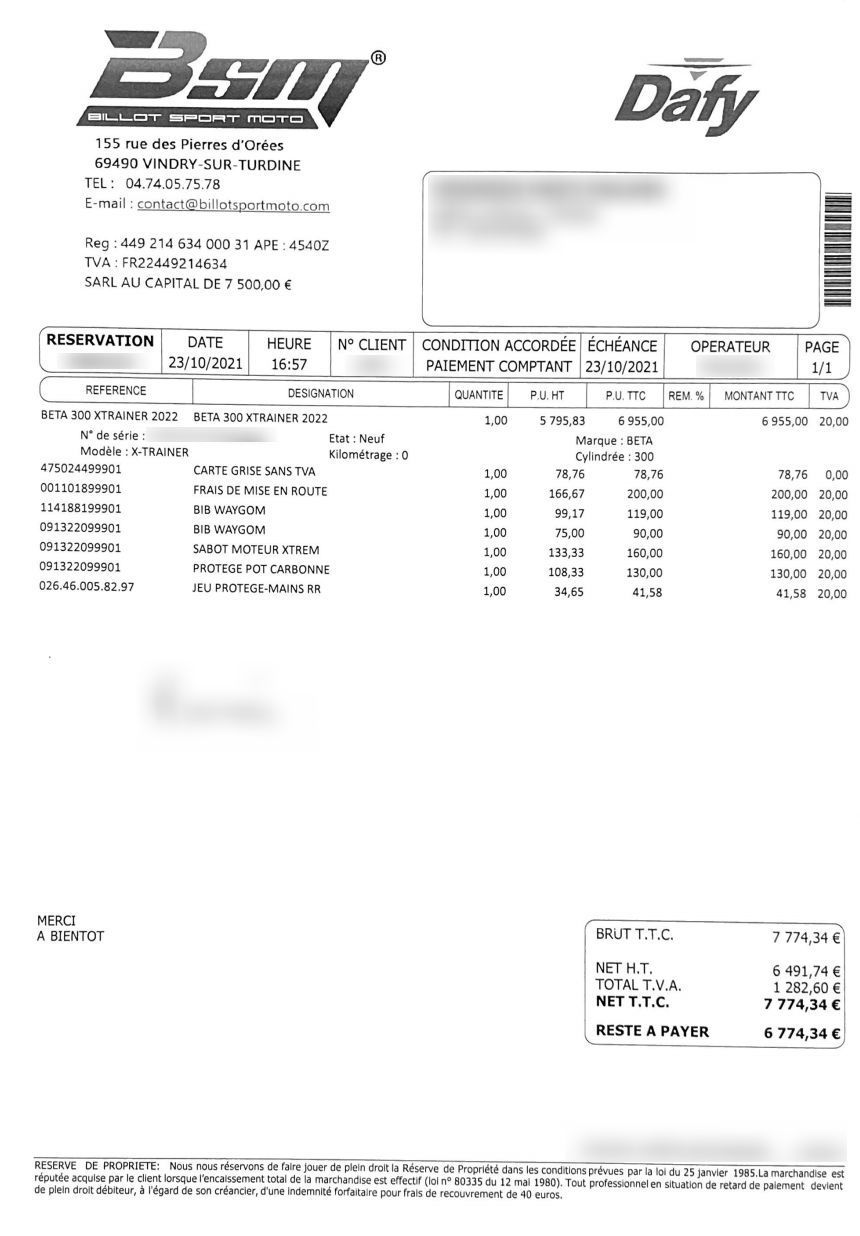 Photo BETA XTRAINER 300