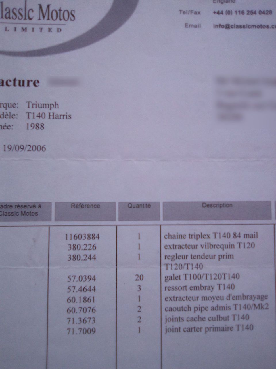 Photo TRIUMPH BONNEVILLE 750