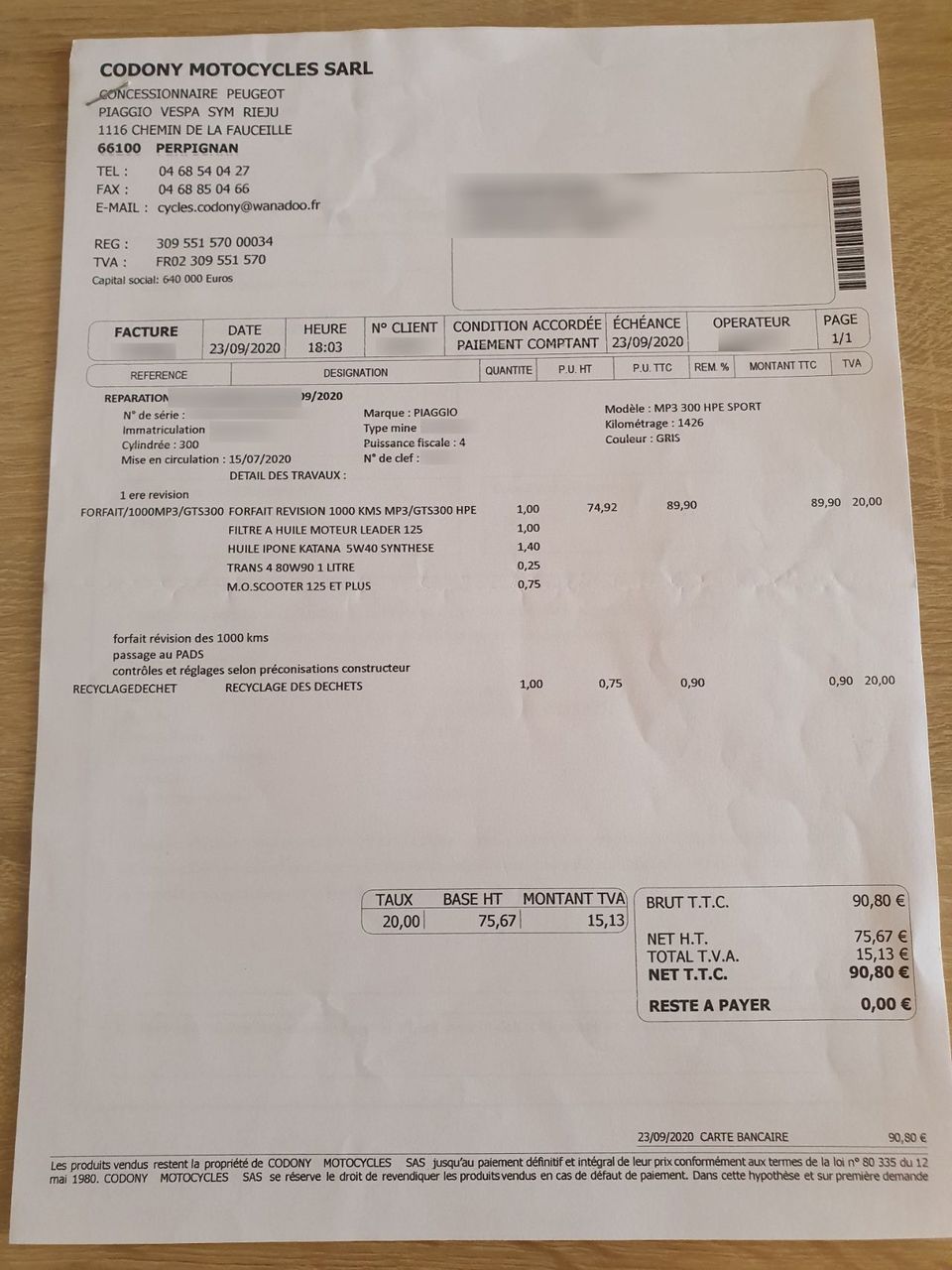 Photo PIAGGIO MP3 300 HPE