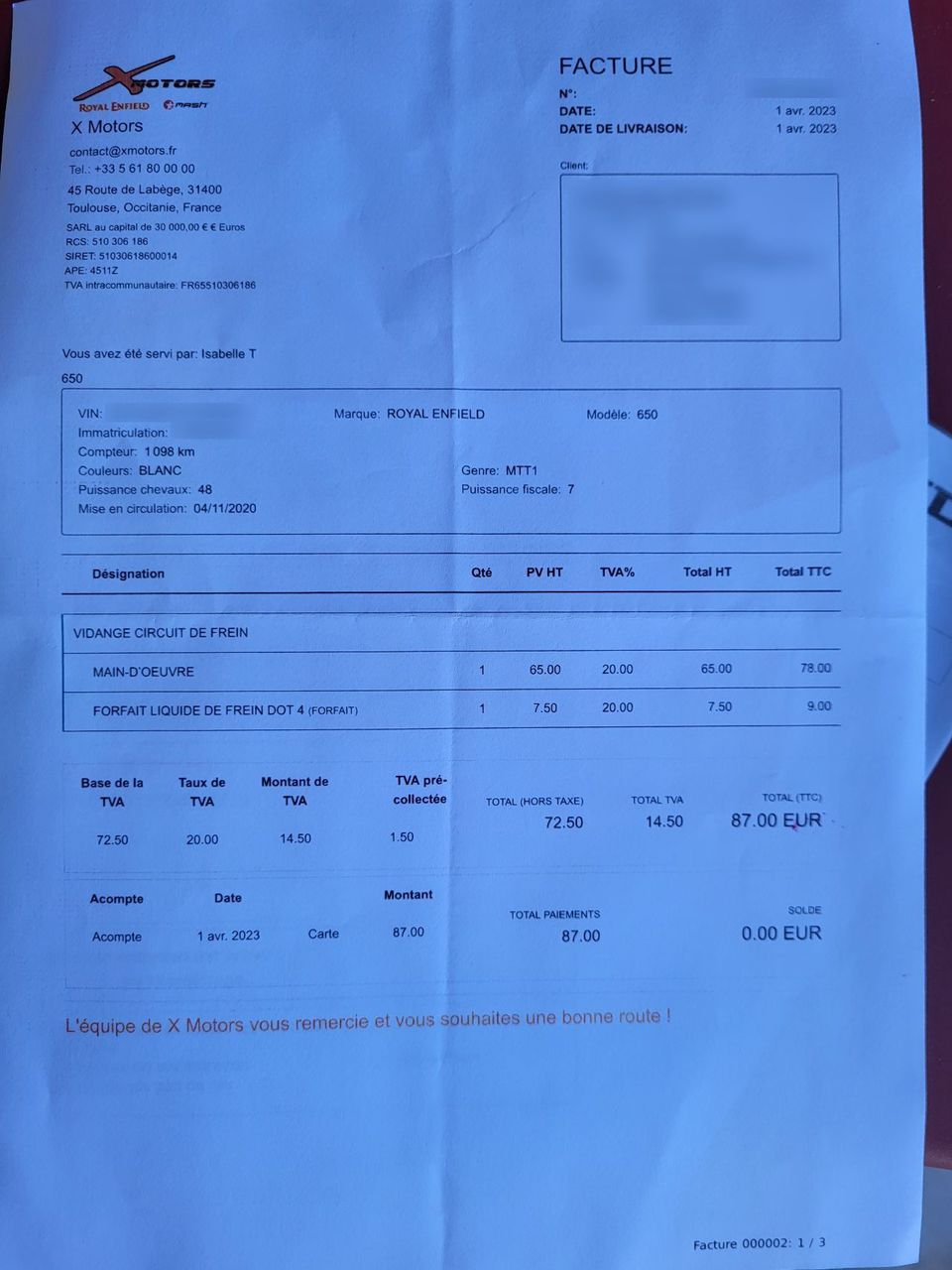 Photo ROYAL ENFIELD 650