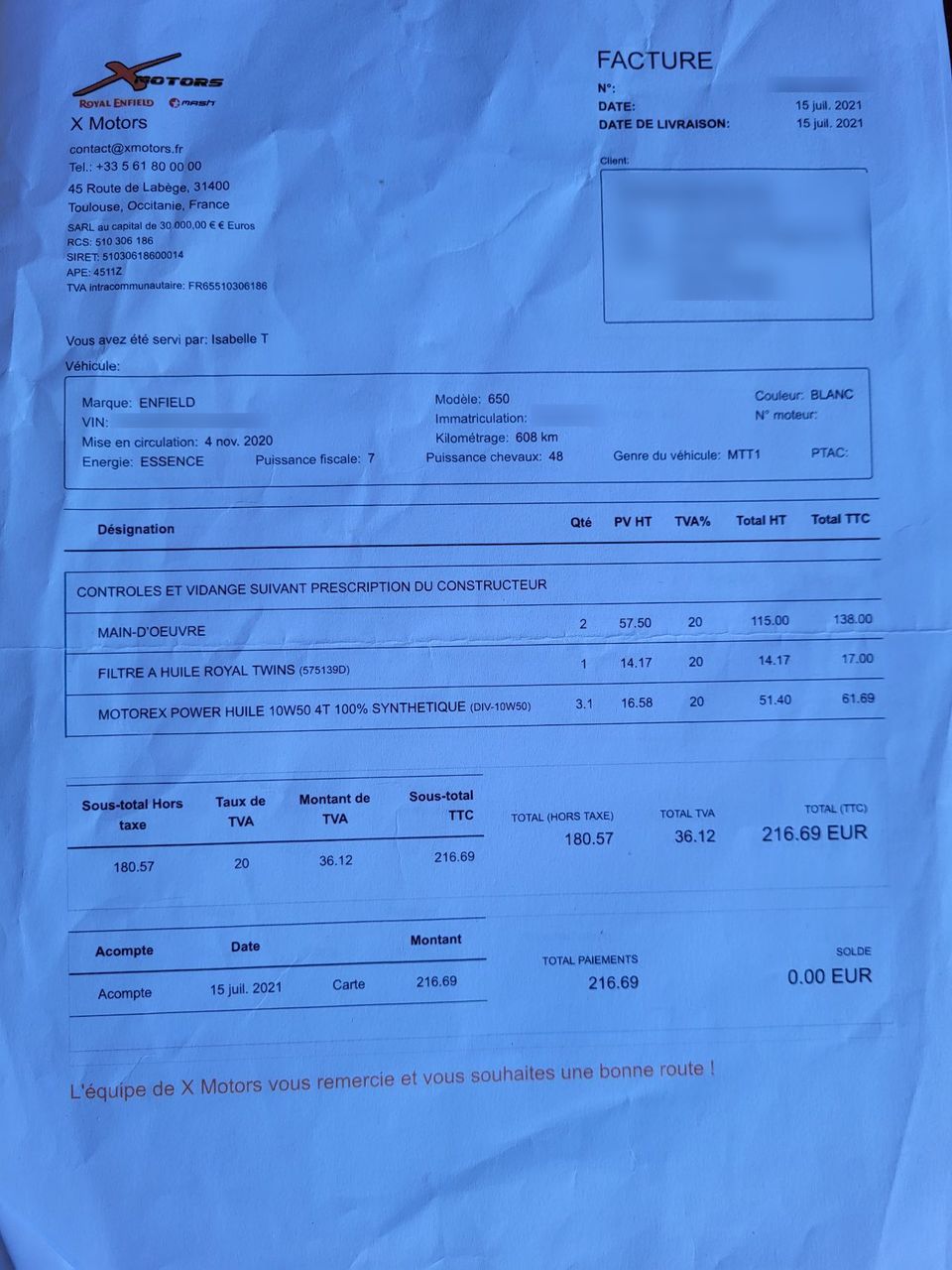 Photo ROYAL ENFIELD 650