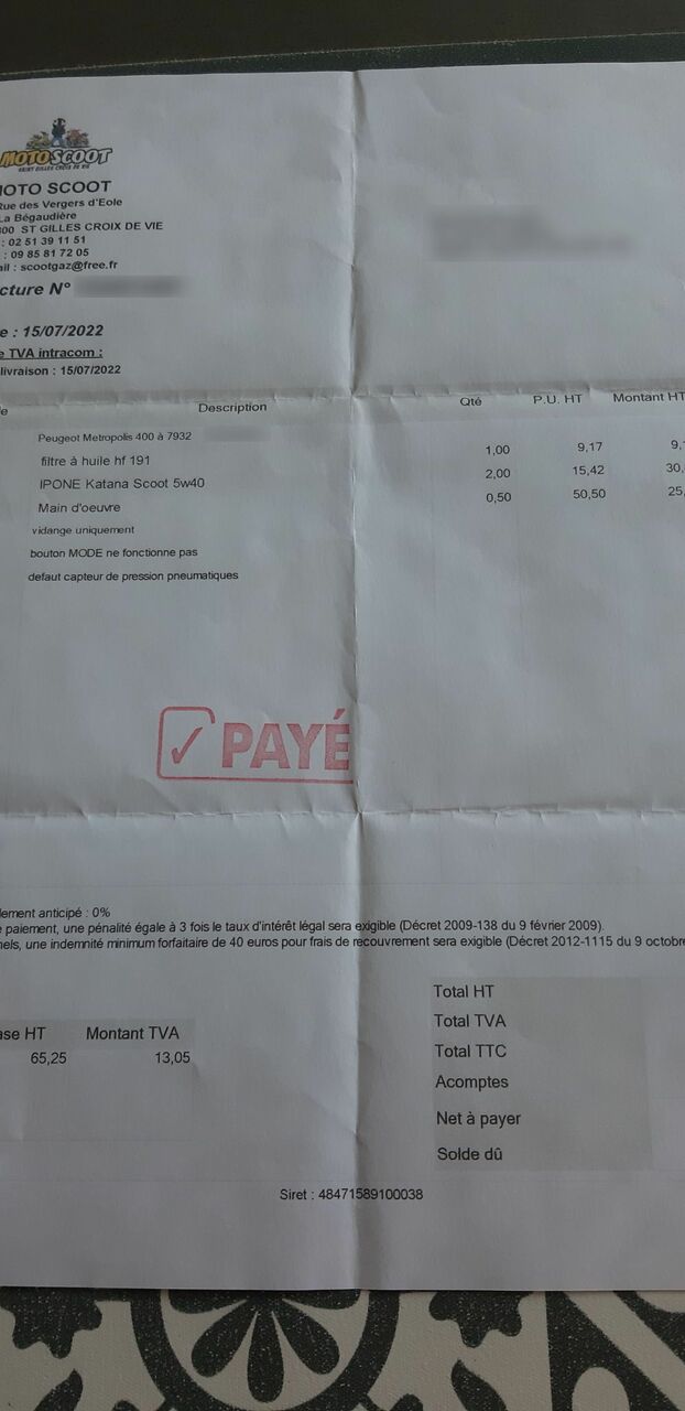 Photo PEUGEOT METROPOLIS 400