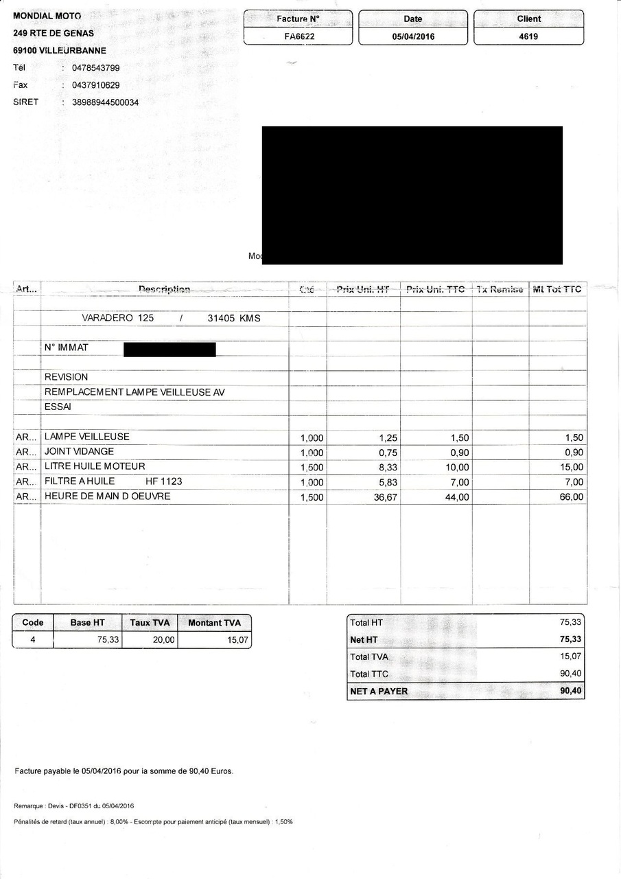 Photo HONDA XL VARADERO 125