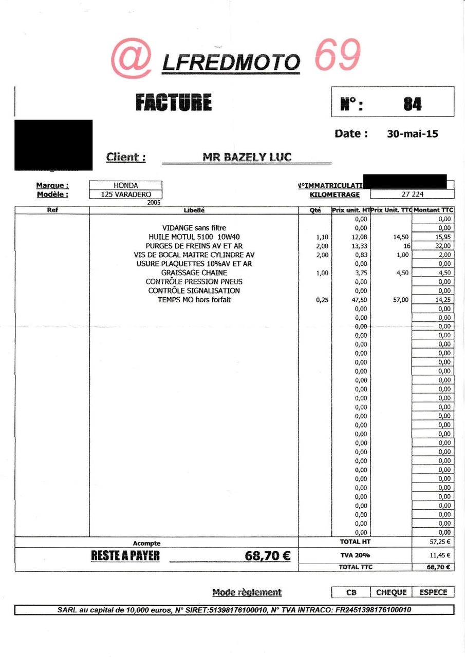 Photo HONDA XL VARADERO 125