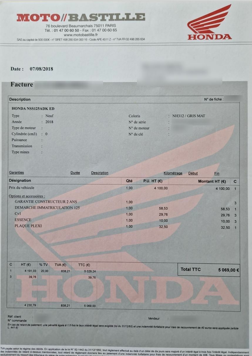 Photo HONDA NSS125AD