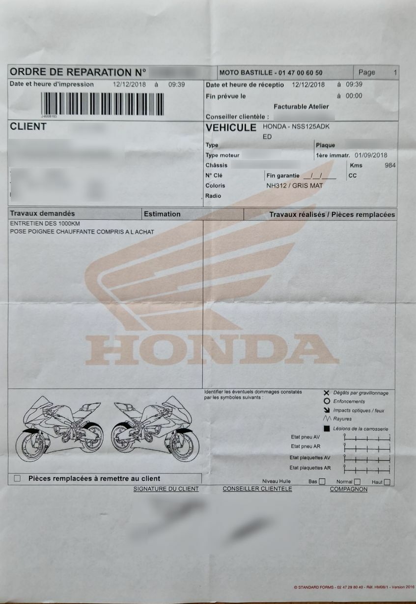 Photo HONDA NSS125AD
