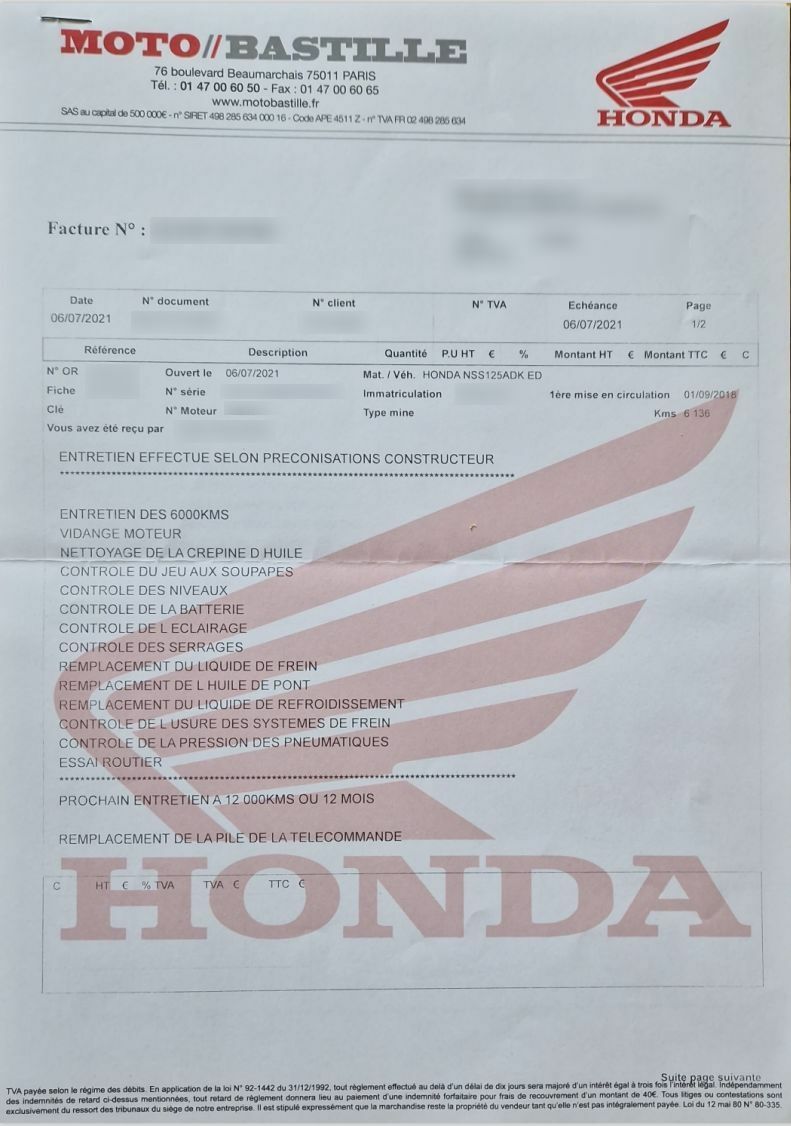 Photo HONDA NSS125AD