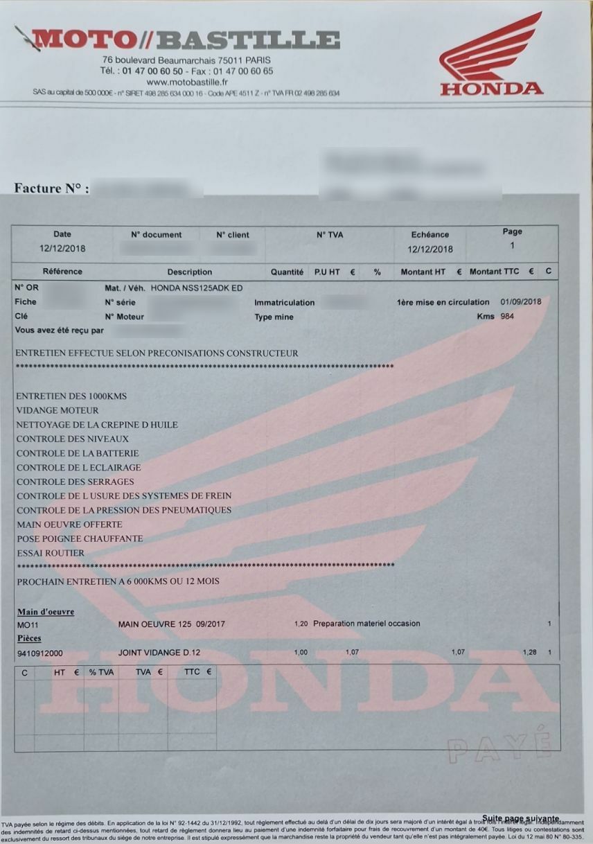 Photo HONDA NSS125AD