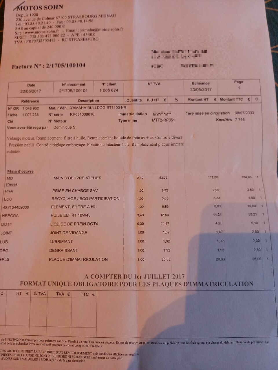 Photo YAMAHA BT 1100 BULLDOG