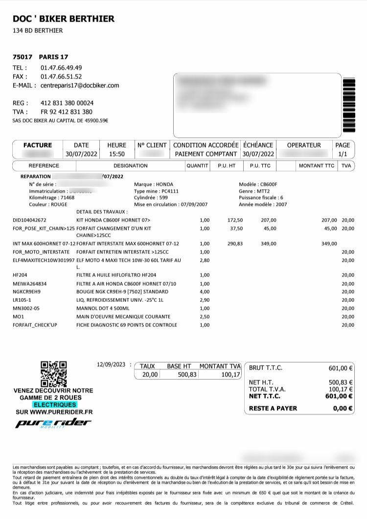 Photo HONDA HORNET 600