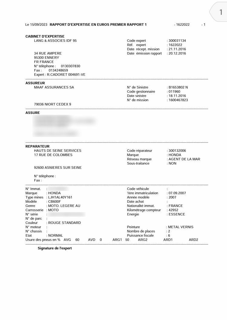 Photo HONDA HORNET 600