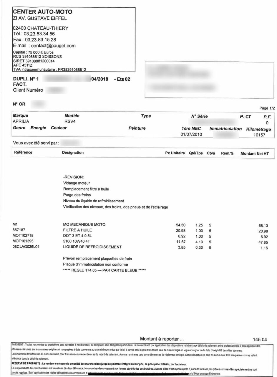 Photo APRILIA RSV4 1000 R