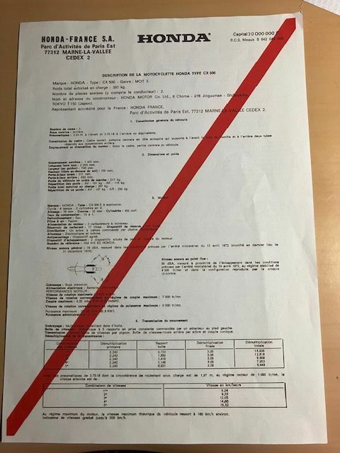 Photo HONDA CX 500