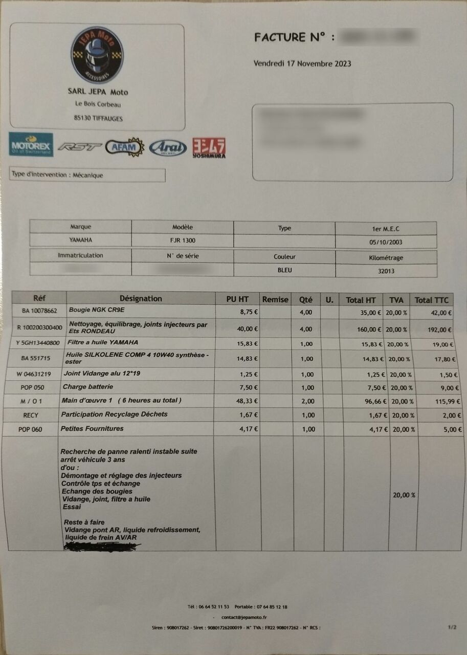 Photo YAMAHA FJR 1300 ABS