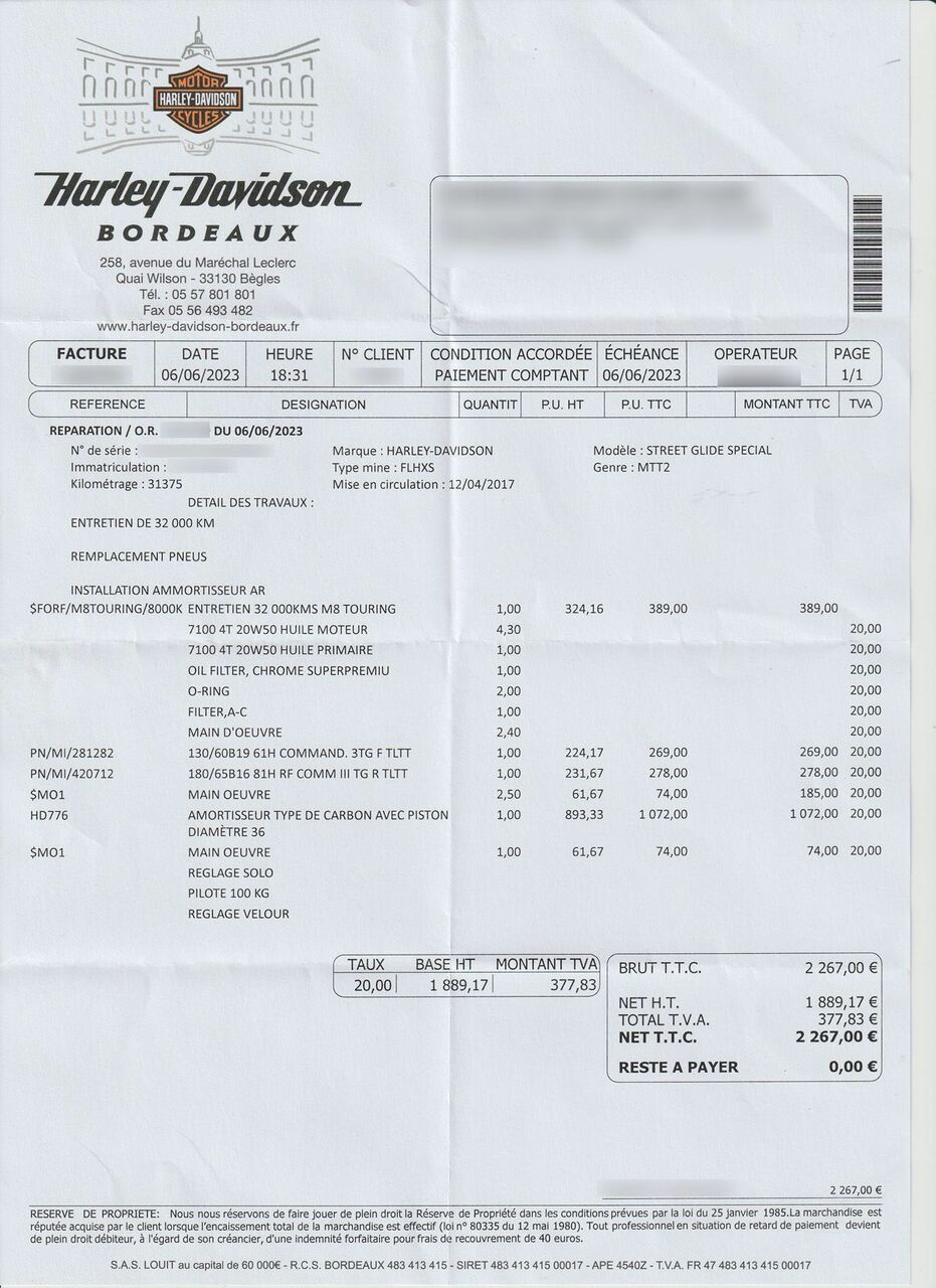 Photo HARLEY DAVIDSON FLHXS