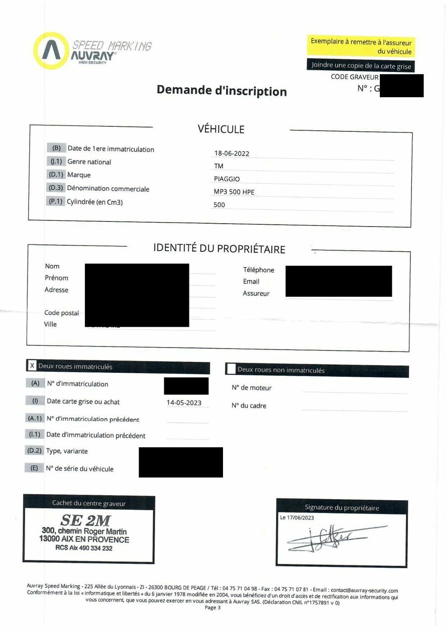 Photo PIAGGIO MP3 500 HPE