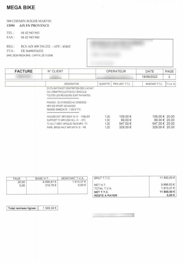 Photo PIAGGIO MP3 500 HPE