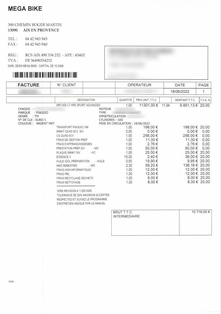 Photo PIAGGIO MP3 500 HPE