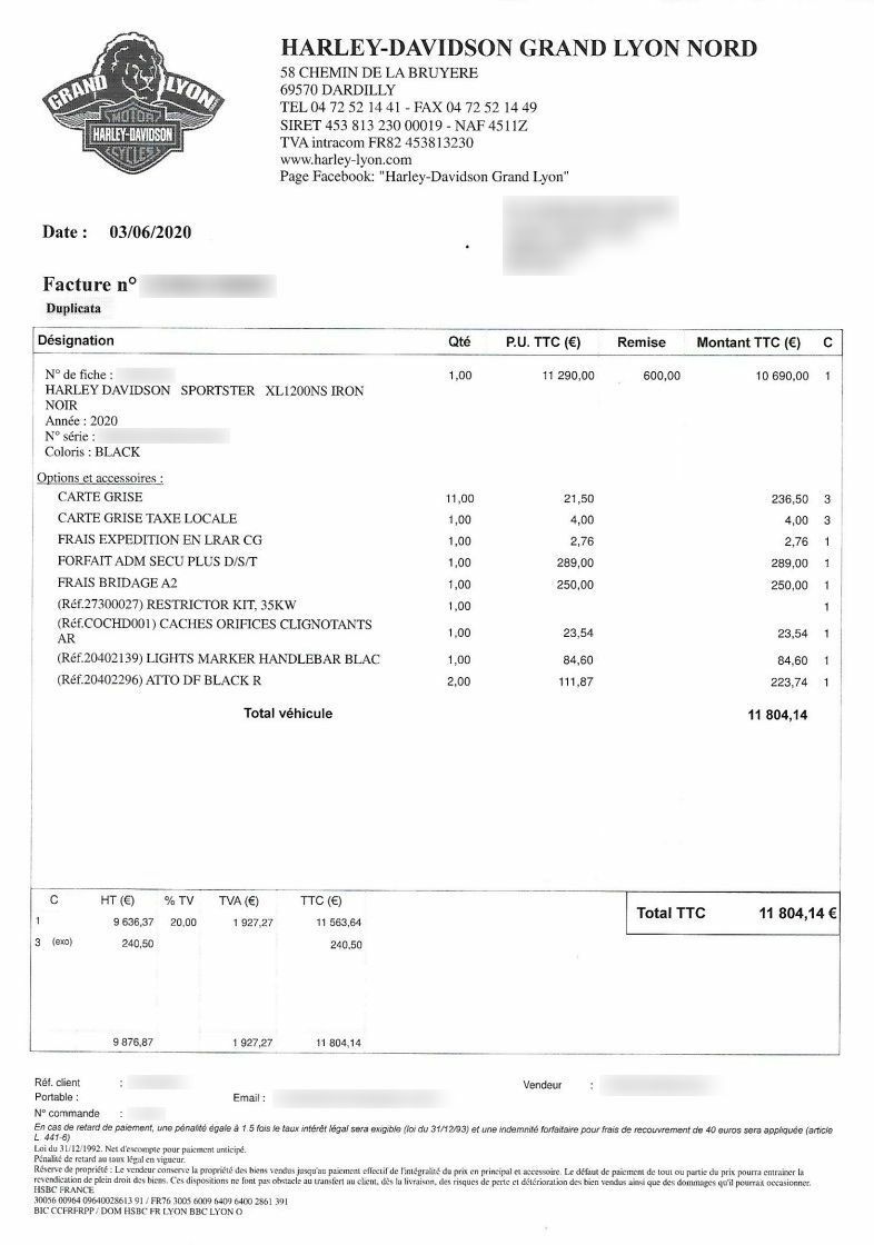 Photo HARLEY DAVIDSON XL NS