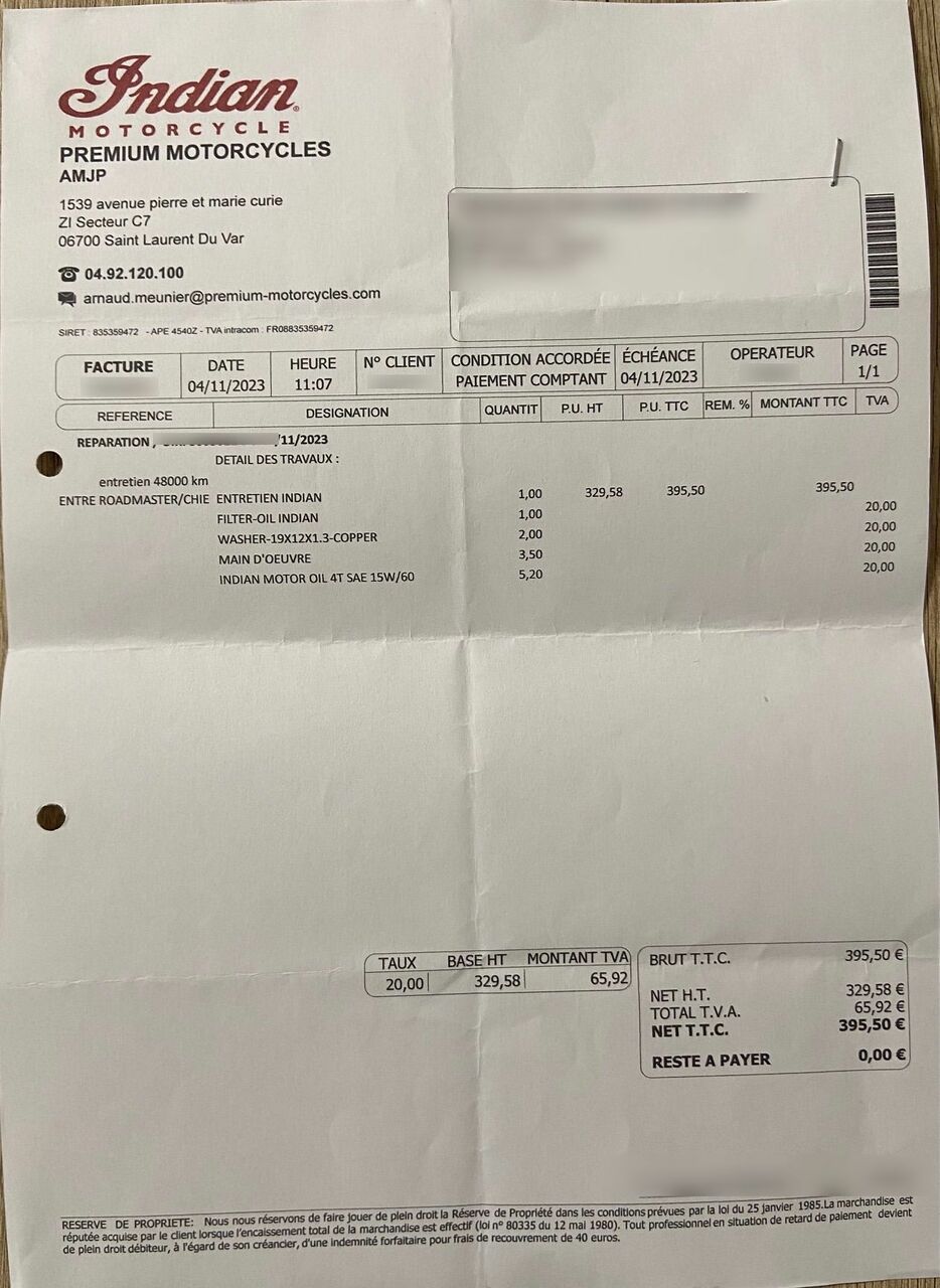 Photo INDIAN ROADMASTER 1800