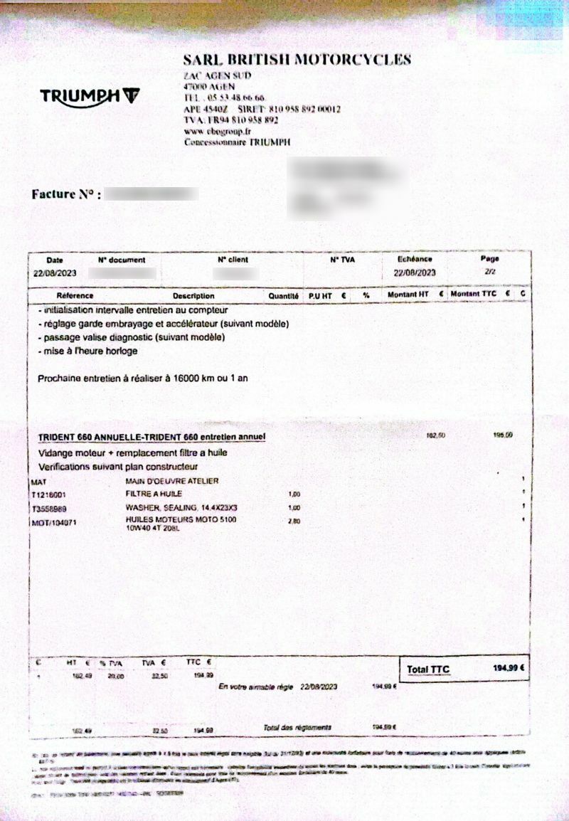 Photo TRIUMPH TRIDENT