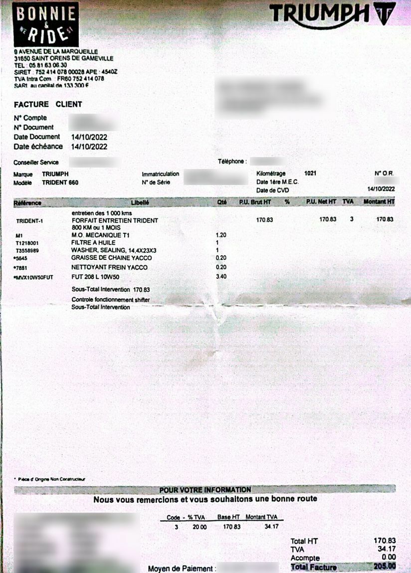 Photo TRIUMPH TRIDENT