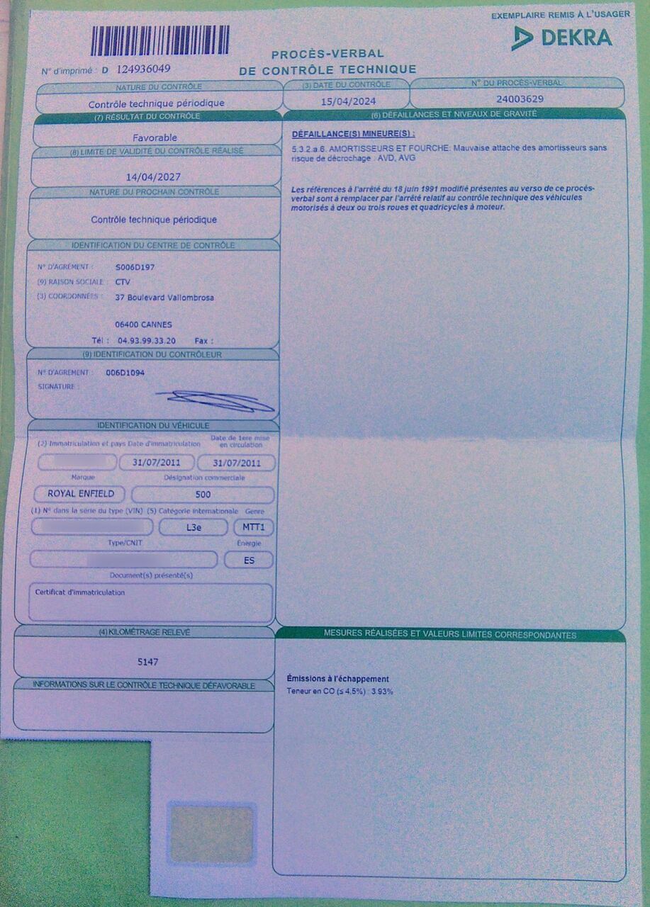 Photo ROYAL ENFIELD 500