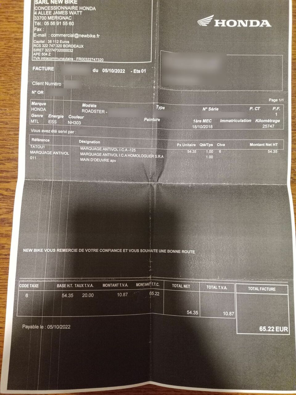 Photo HONDA CB 125 R ABS