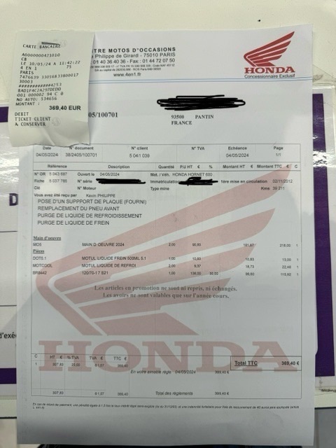 Photo HONDA CB 600 F