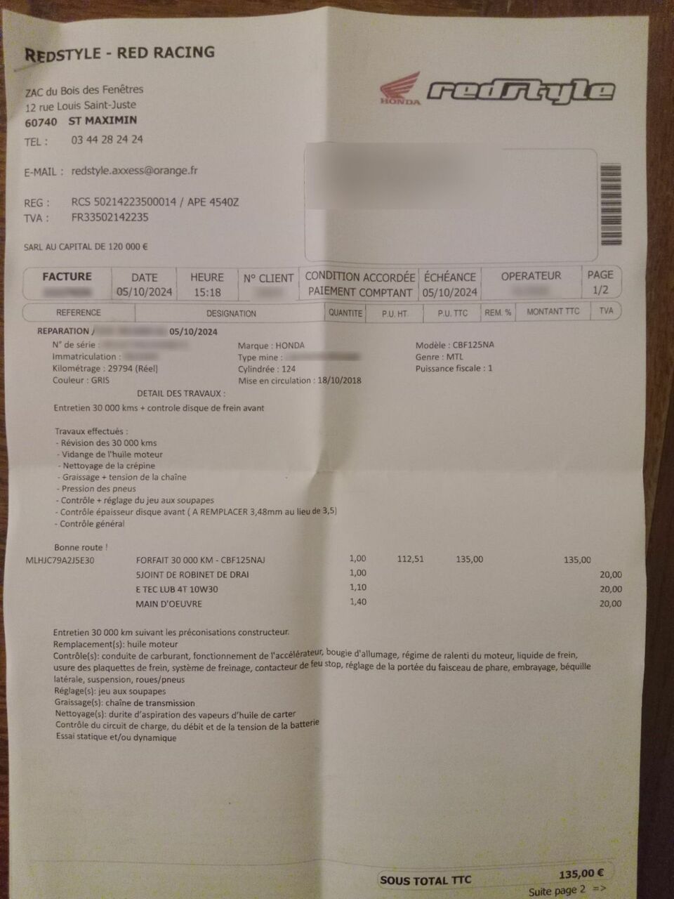 Photo HONDA CB 125 R ABS