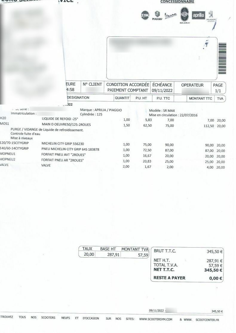 Photo APRILIA SR MAX 125