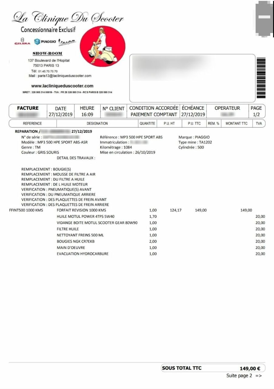 Photo PIAGGIO MP3 500 HPE