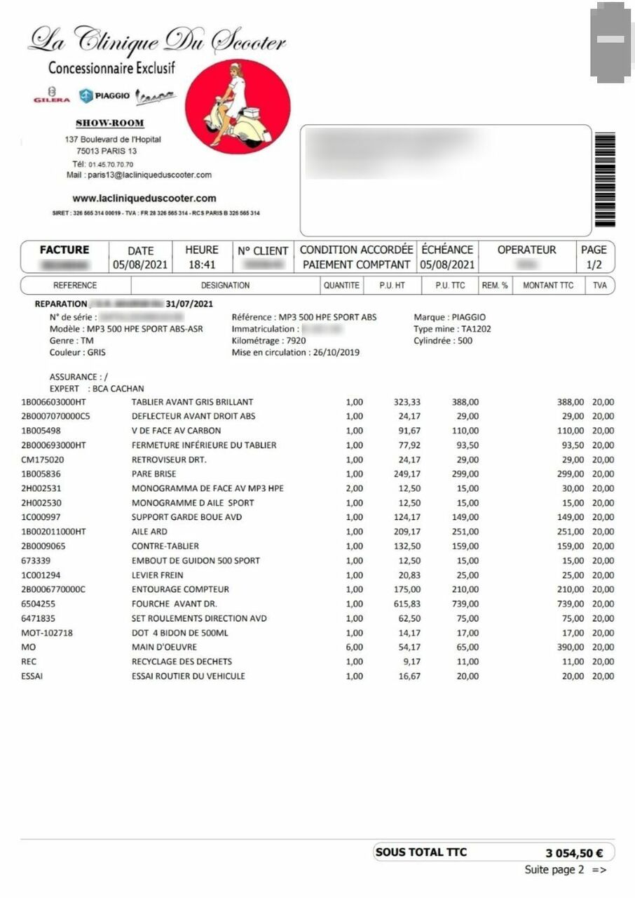 Photo PIAGGIO MP3 500 HPE