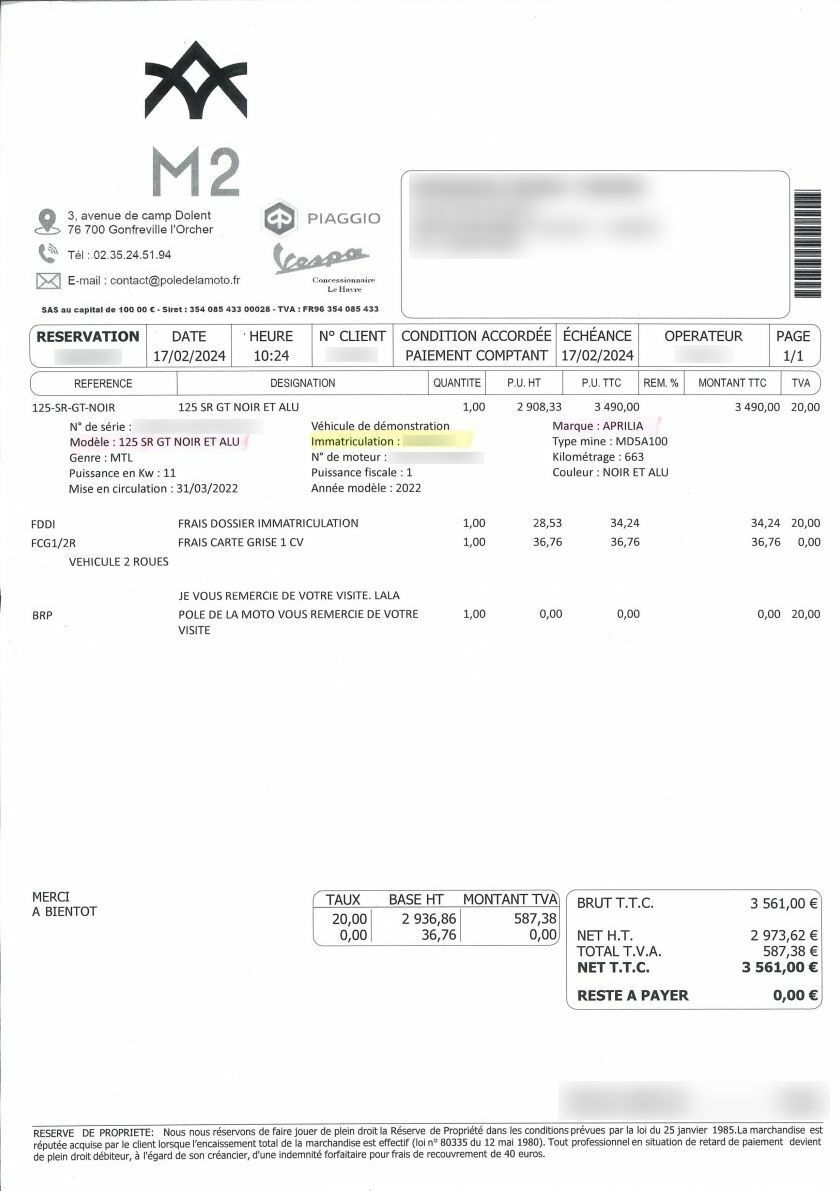 Photo APRILIA SR GT 125