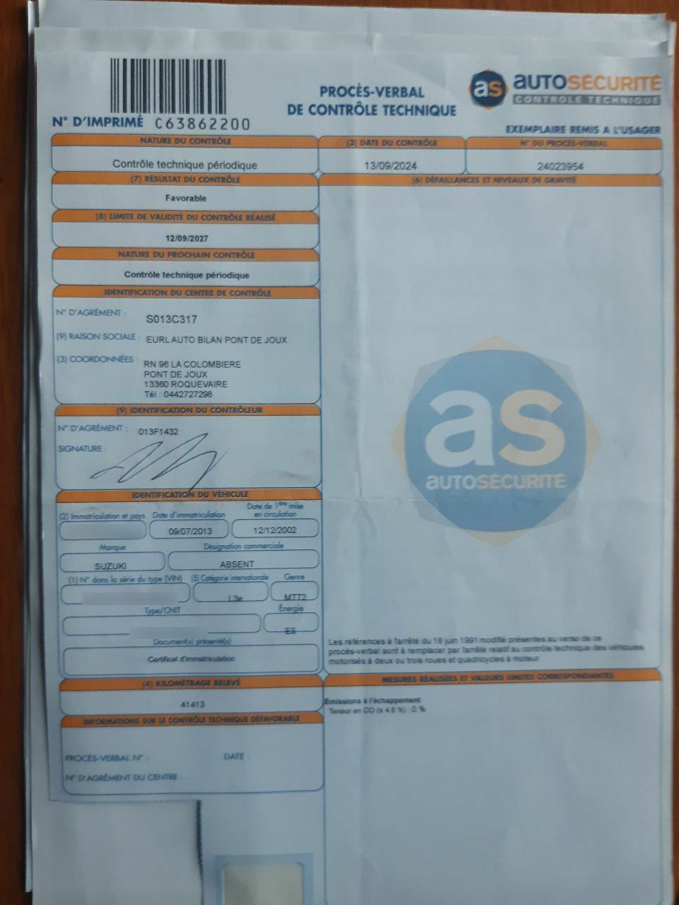 Photo SUZUKI FREEWIND 650