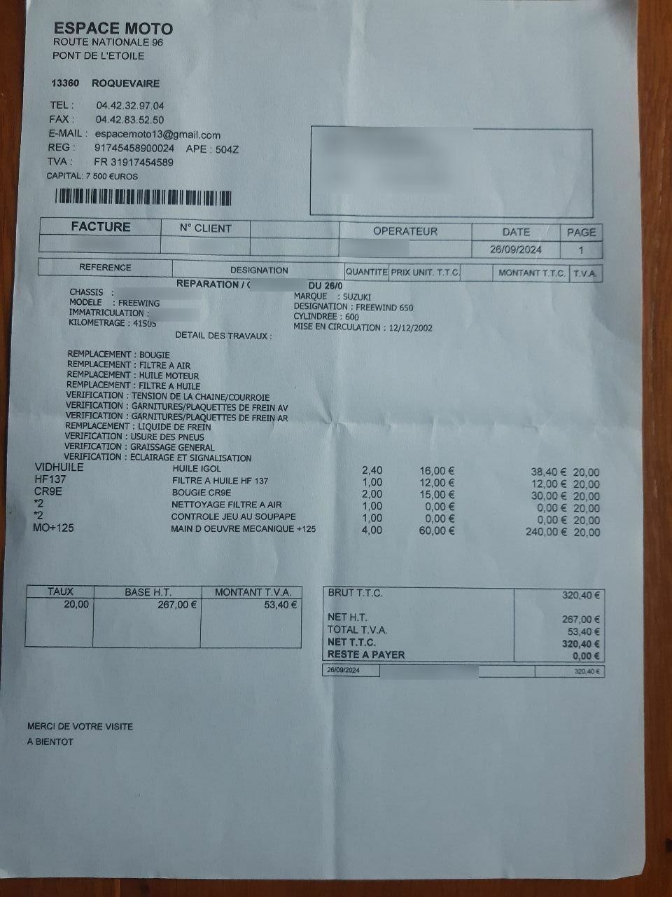 Photo SUZUKI FREEWIND 650