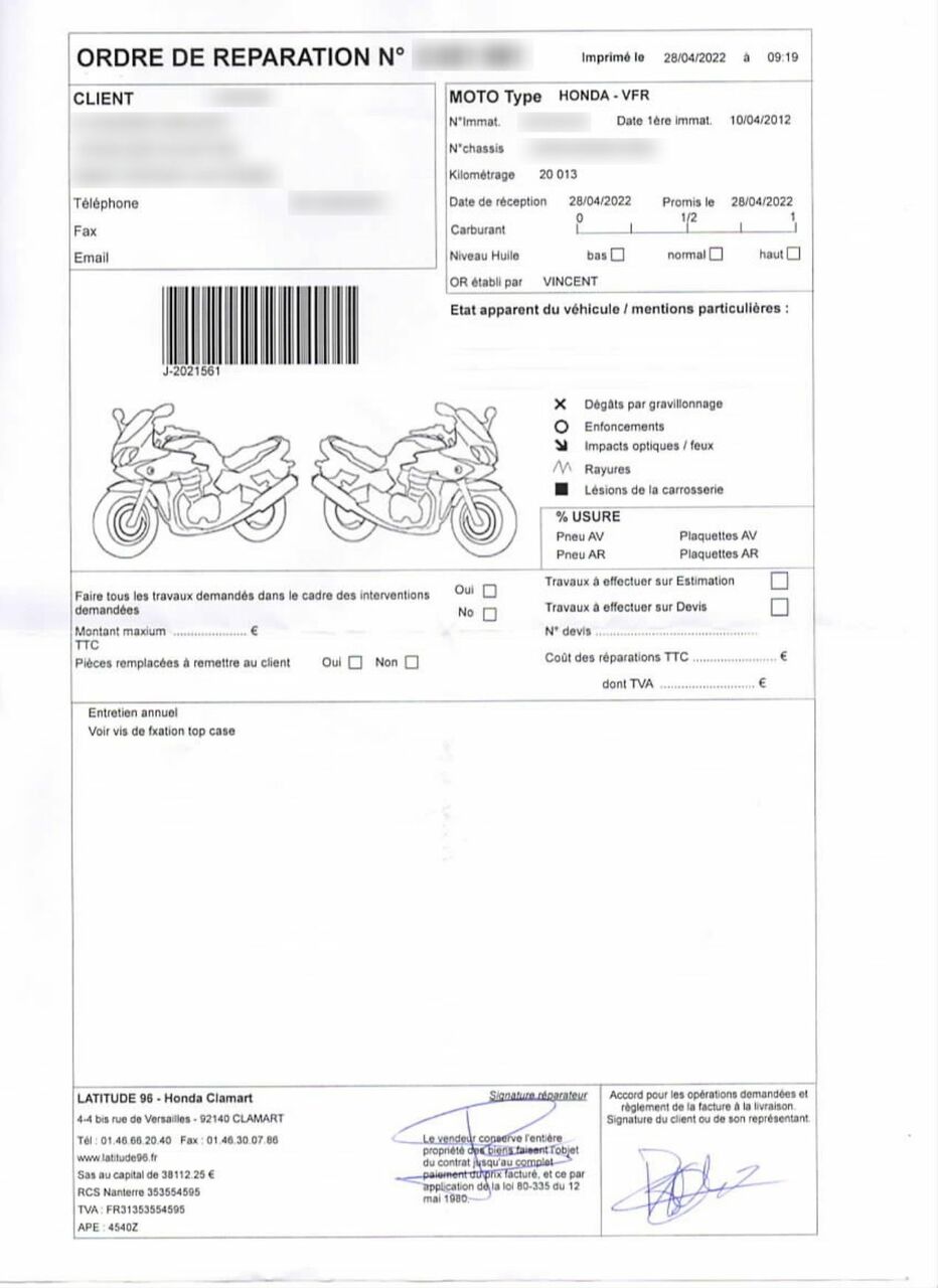 Photo HONDA VFR 800 A