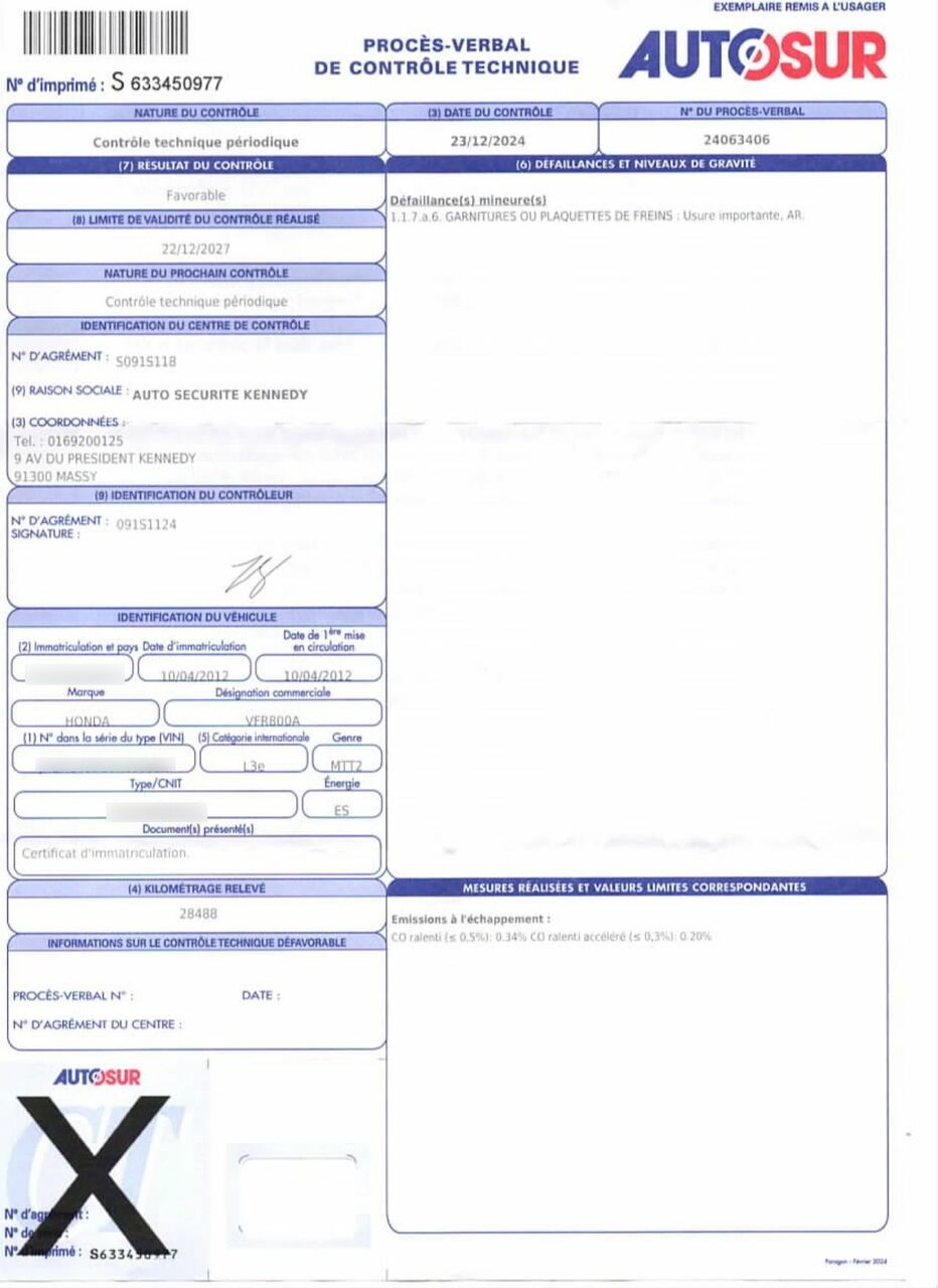 Photo HONDA VFR 800 A