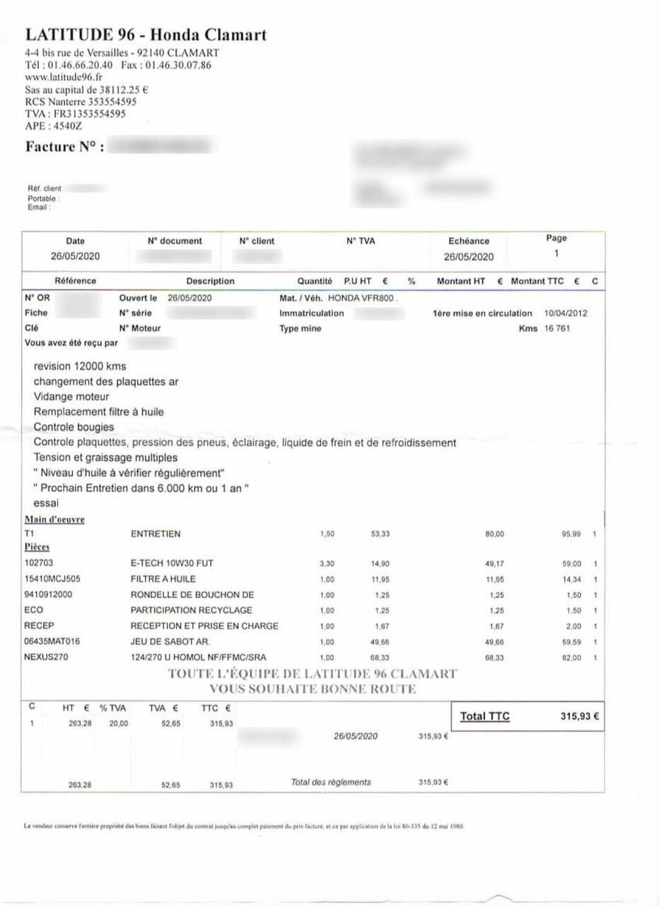 Photo HONDA VFR 800 A