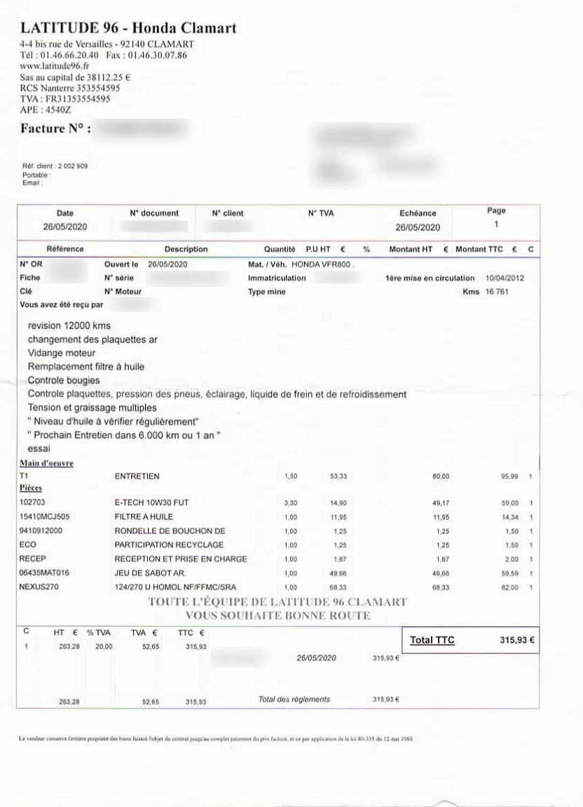 Photo HONDA VFR 800 A