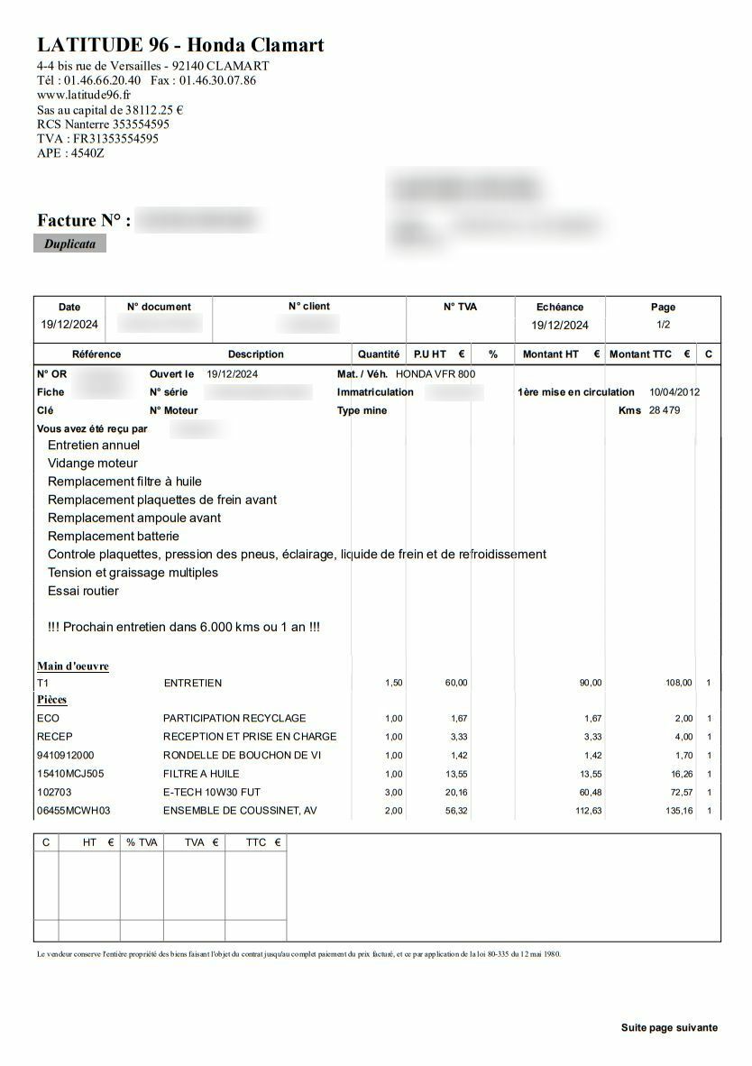 Photo HONDA VFR 800 A