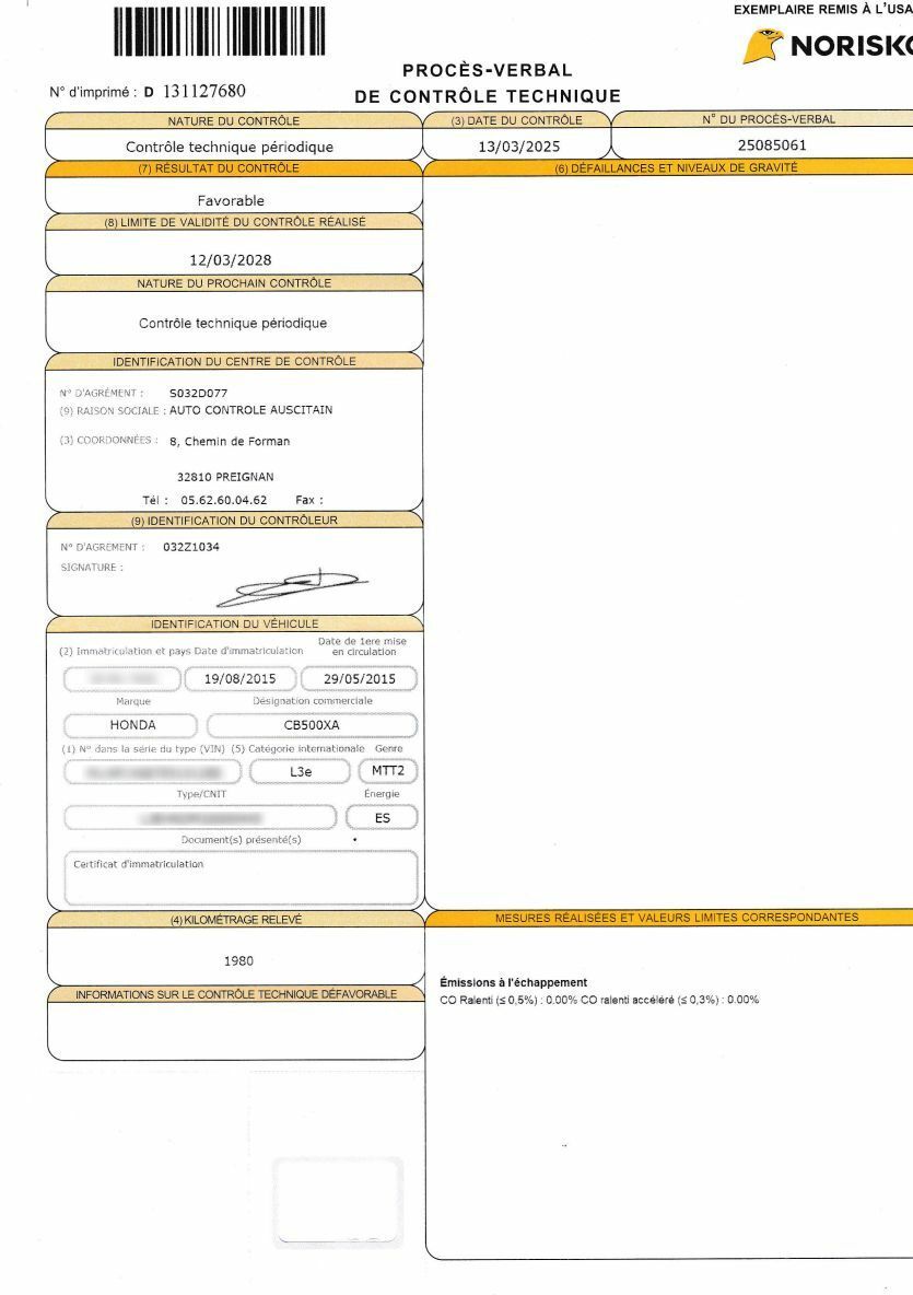 Photo HONDA CB 500 XA