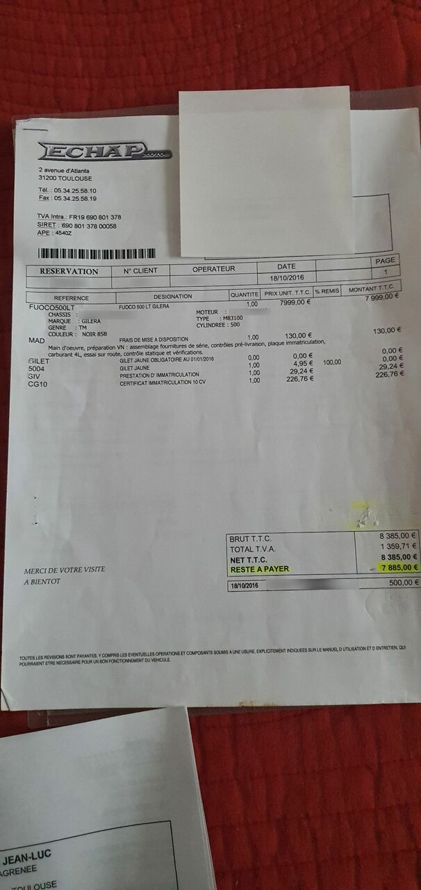 Photo GILERA FUOCO 500