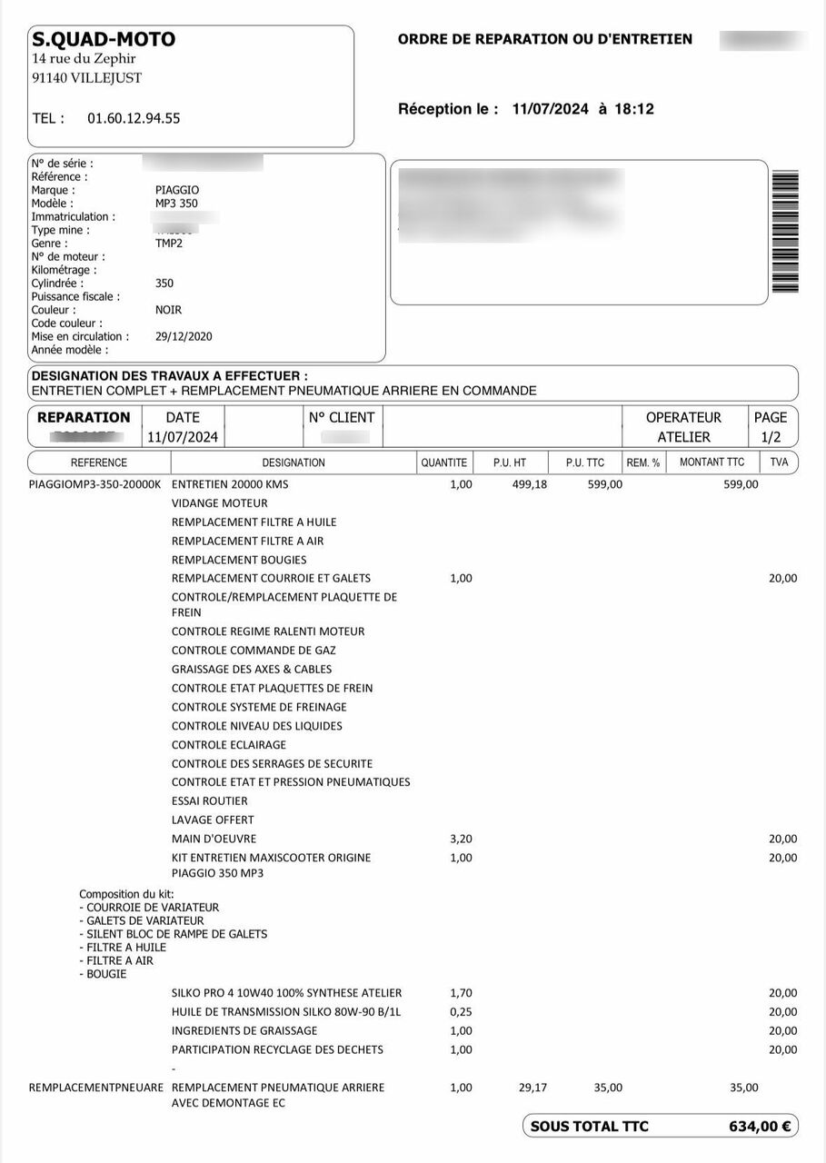 Photo PIAGGIO MP3 350