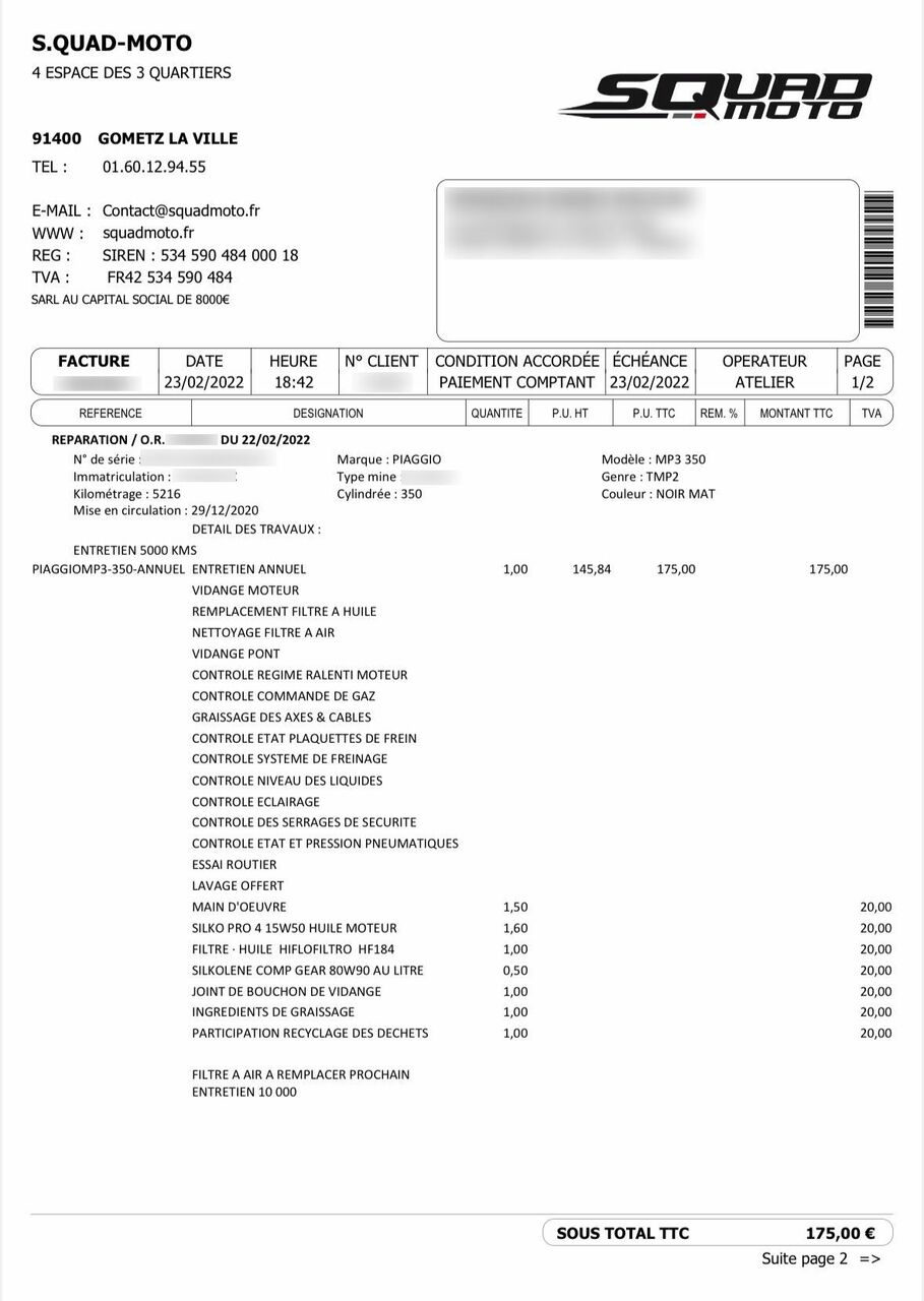 Photo PIAGGIO MP3 350