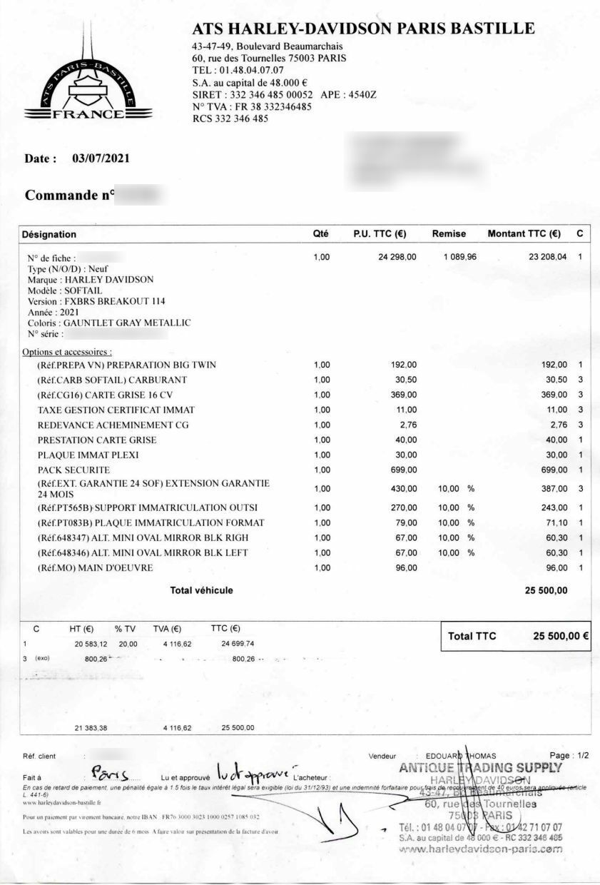 Photo HARLEY DAVIDSON FXBRS