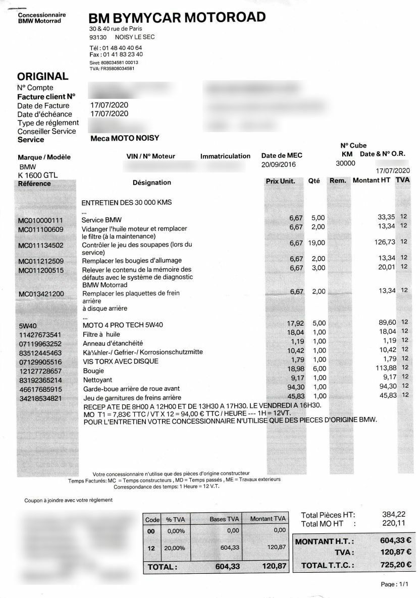 Photo BMW K 1600 GTL